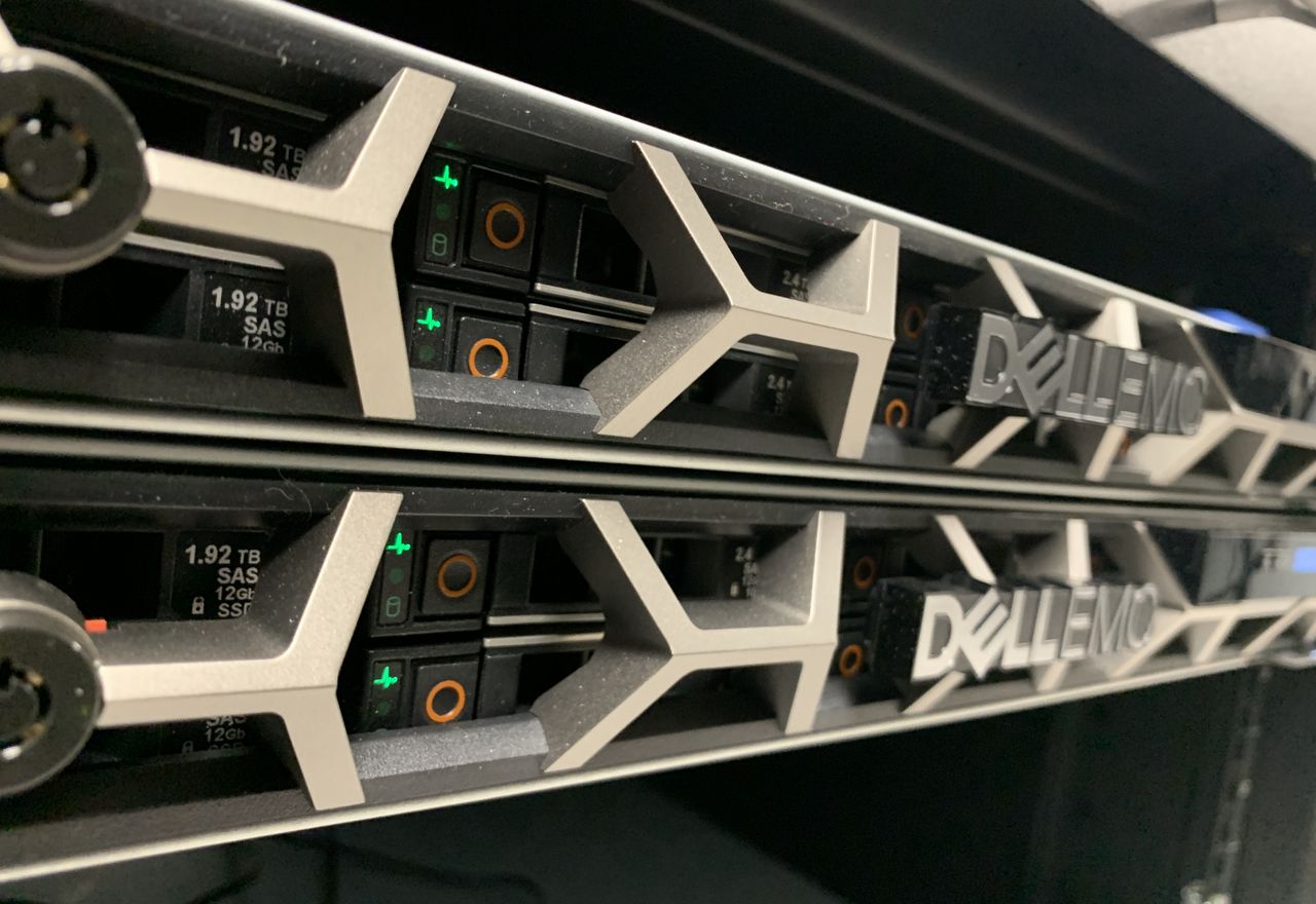 Dell EMC rack servers in a data center